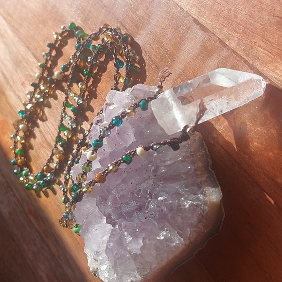 Quartz Crystal Necklace, Artisan Jewelry by Rust Belt Raised, Quartz Cry… - Picture 11 of 16